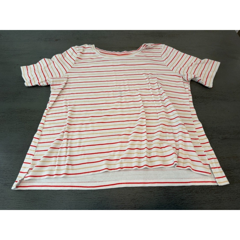 colorful striped CROFT & BARROW plus size tee shirt XXL